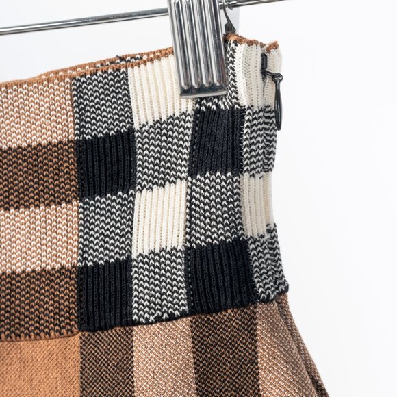 Burberry Kammie Birch Brown Check Knit Pencil Skirt - Picture 7 of 11